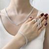 Fashion New Versatile Full Diamond Neck Chain European And American Jewelry High-End Luxury Exquisite V-Shaped Zircon Necklace