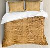 Ancient Egypt Vintage Pharaoh Pyramid Bedding Set Single Twin Double Queen King Cal King Size Bed Linen Set