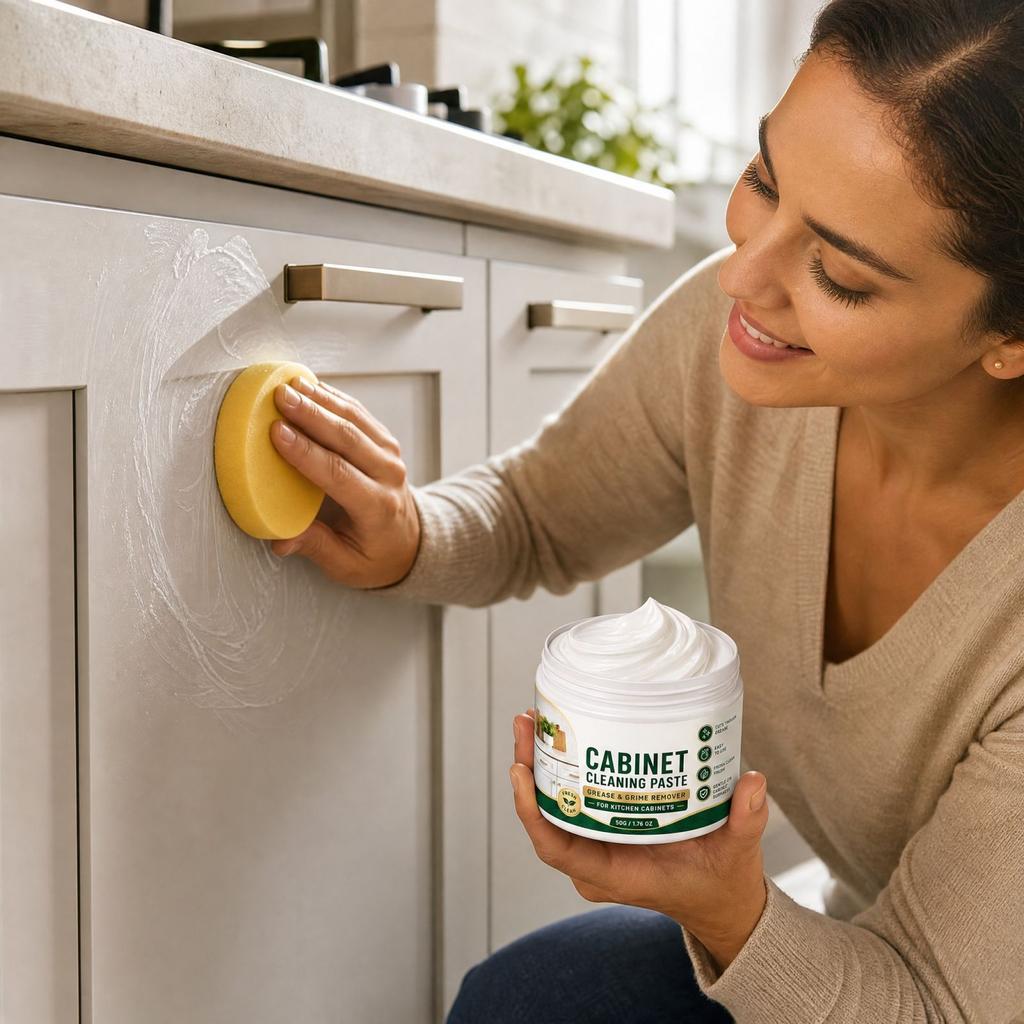 Kitchen Cabinet Cleaning Paste for Grease & Stain Removal