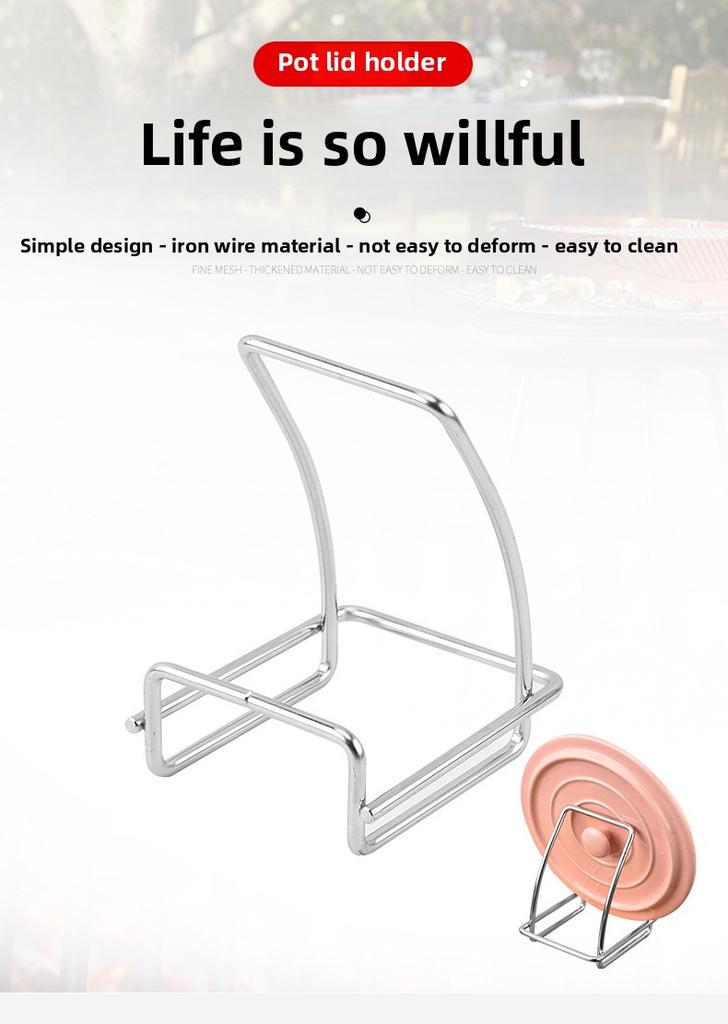 Stainless steel thickened pot lid stand, stainless steel storage rack, cutting board stand, clay pot lid, kitchen utensils