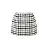 Retro Plaid Low-Waist A-Line Mini Skirt with Bowknot - Women's Autumn/Winter Hip-Hugging Skirt