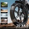 Bicicleta Eléctrica ONESPORT OT08 pro Sistema de Doble Batería 48V 36AH Velocidad hasta 40 Km/h Rueda Gruesa de 20 Pulgadas con Frenos Hidráulicos Y Control por App