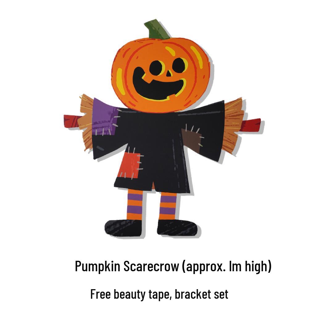 Halloween Pumpkin Theme Decorations for Shop and Bar Entrances - Background Photo Props
