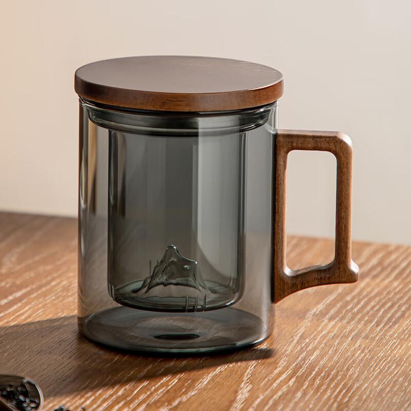 Mingguang Tea Cup Glass Tea Infuser High Borosilicate Green Tea Mug for Men