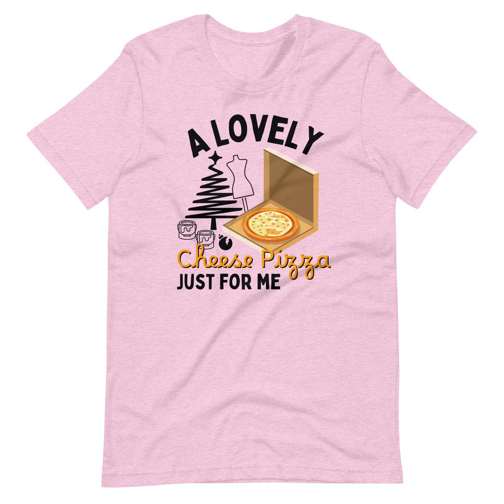 Teen Boys' Cotton T-shirt Summer Casual Graphic Tee Short Sleeve Cheese Pizza For Me Alone Christmas Unisex t-shirt S,M,L,XL,2X,3X
