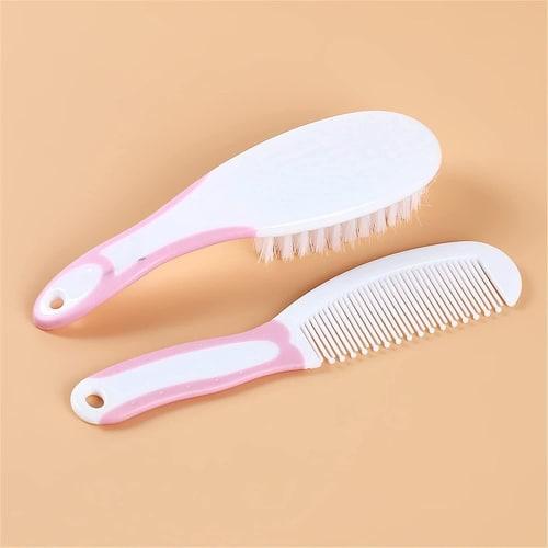Baby Hair Brush and Comb Set for Newborns, Includes Baby Brush and Bristles, Perfect Baby Grooming Kit for Toddlers and Children, Red