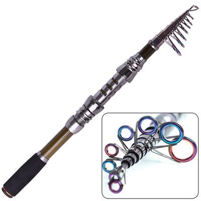 Teleskop-Angelrute, 98 % Kohlefaser, Meeresrute, Angelausrüstung