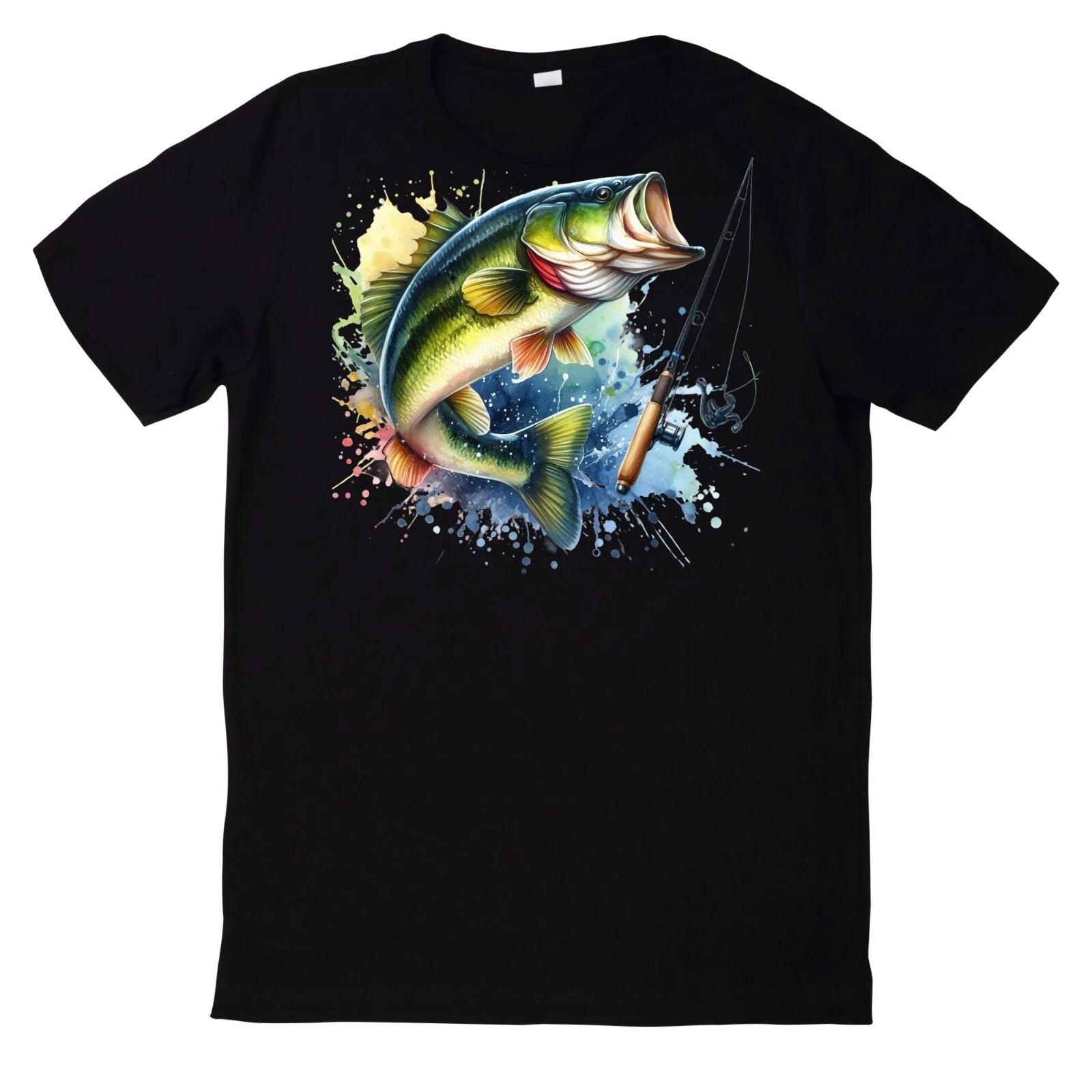 T-Shirt Lustiges Angler Fisch Motiv XXL