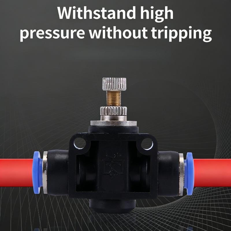 High Pressures Air Tube Fitting With Secure Sealing Pneumatic Airflows Regulator for Factory and Workshop Use