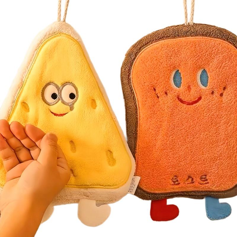 Roztomilé ručníky, Závěsné savé zesílené koupelnové kreslené ručníky na ruce, Malé čtvercové ručníky na mytí rukou, Utěrky do kuchyně