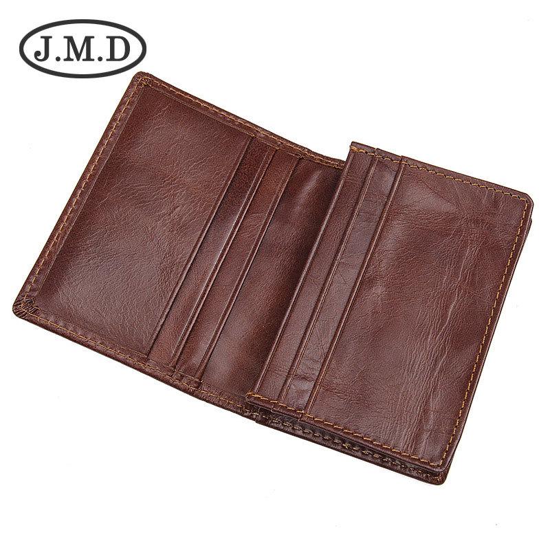 Jiameida Vintage Leather RFID Anti-Theft Unisex Coin & Card Wallet