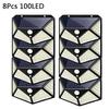 4/6/8/10PCS Outdoor Solar Wall Lights with Motion Sensor IP65 Waterproof 100 LEDs Solar Powered for Garden Yard Street Lighting