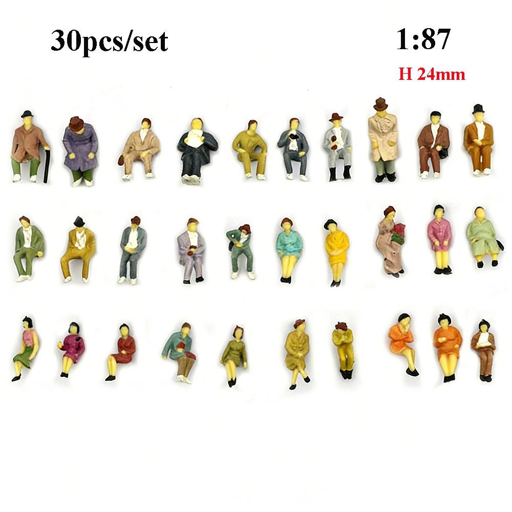 1/6/11/11pcs 1:11/1:11 Scale Model Building People Mixed Color Multistyles Train Scenery Passengers Assorted Poses