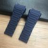 MERJUST 33 mm weiches Silikon-Gummi-Armband PU-Gürtel für Porsche-Armband-Design, blau, schwarz, braun, Uhrenarmband 6620