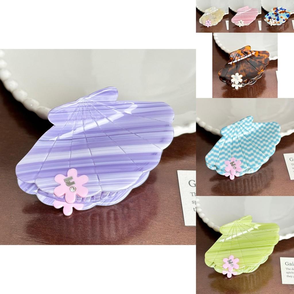 Chic And Versatile Acetate Hair Claw Clip Adorned With Sparkling Rhinestones And Flowers