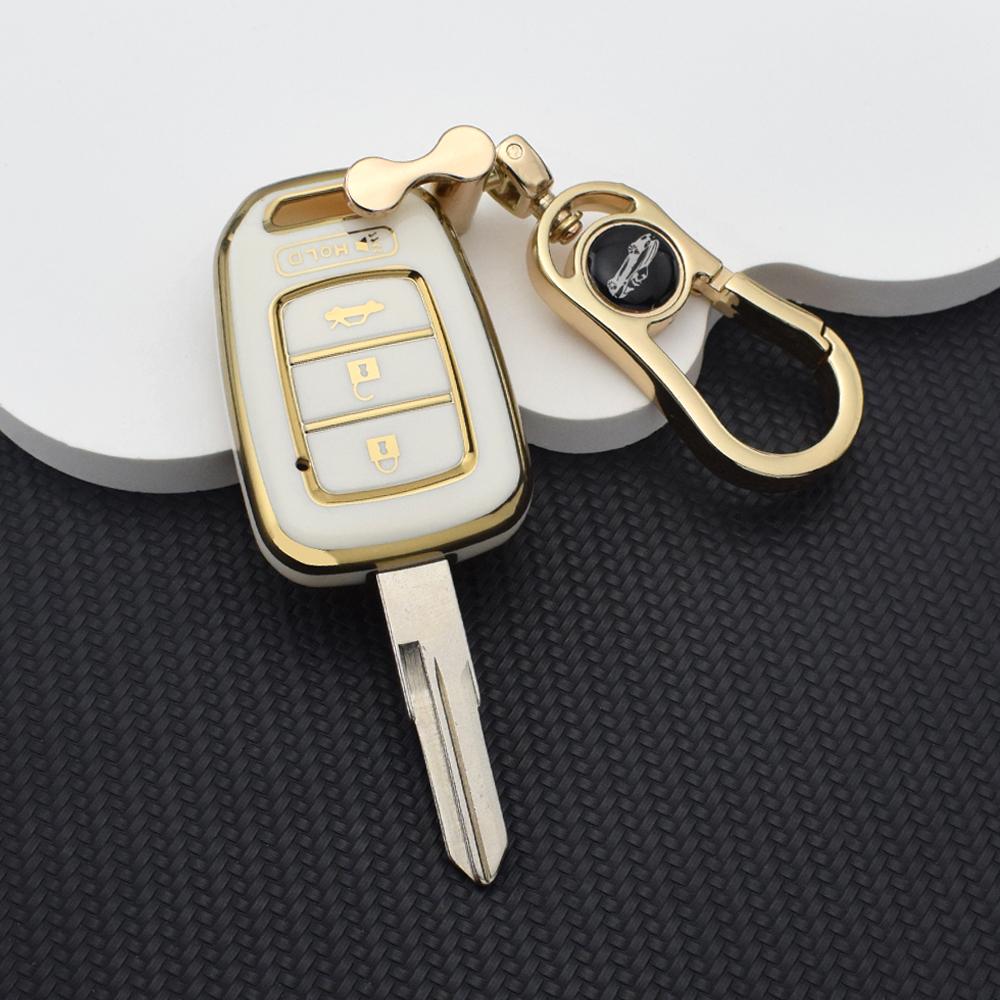 Soft TPU Car Remote Key Case Cover Keychain for Honda Accord Civic CRV HRV HR-V Jazz 2013 2014 2015 2016 Key Fob Shell Protector