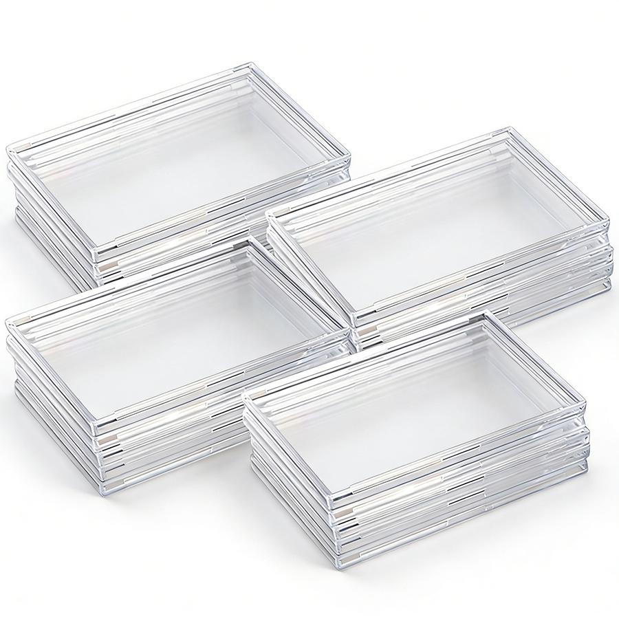 9pcs Hard Acrylic Transparent Card Storage Box Star Card Collection Accessories Toploader Sleeves Clear Rigid Protectors