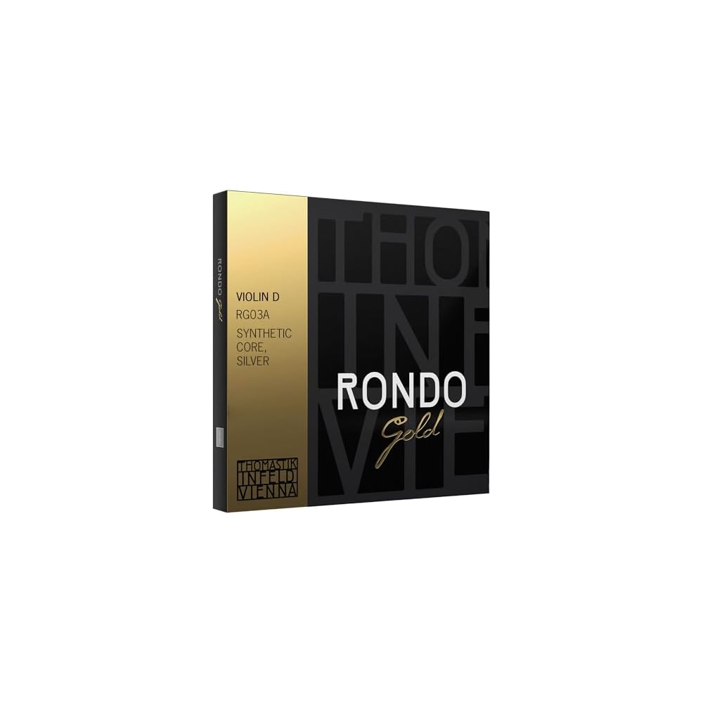 Thomastik-Infeld Rondo Gold RG03A Replacement Violin D-String | Silver Wound Synthetic Core Violin String for Professionals and Aspiring Violinists |