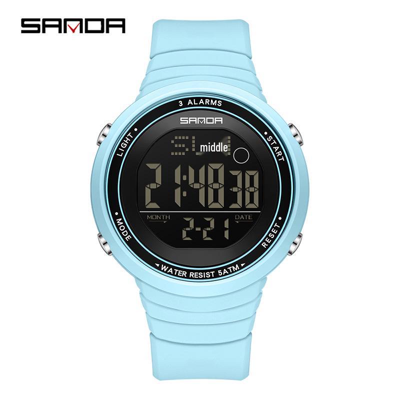 Sanda Waterproof Multifunction Luminous Sports Watch - Unisex Outdoor Fashion with Alarm Clock