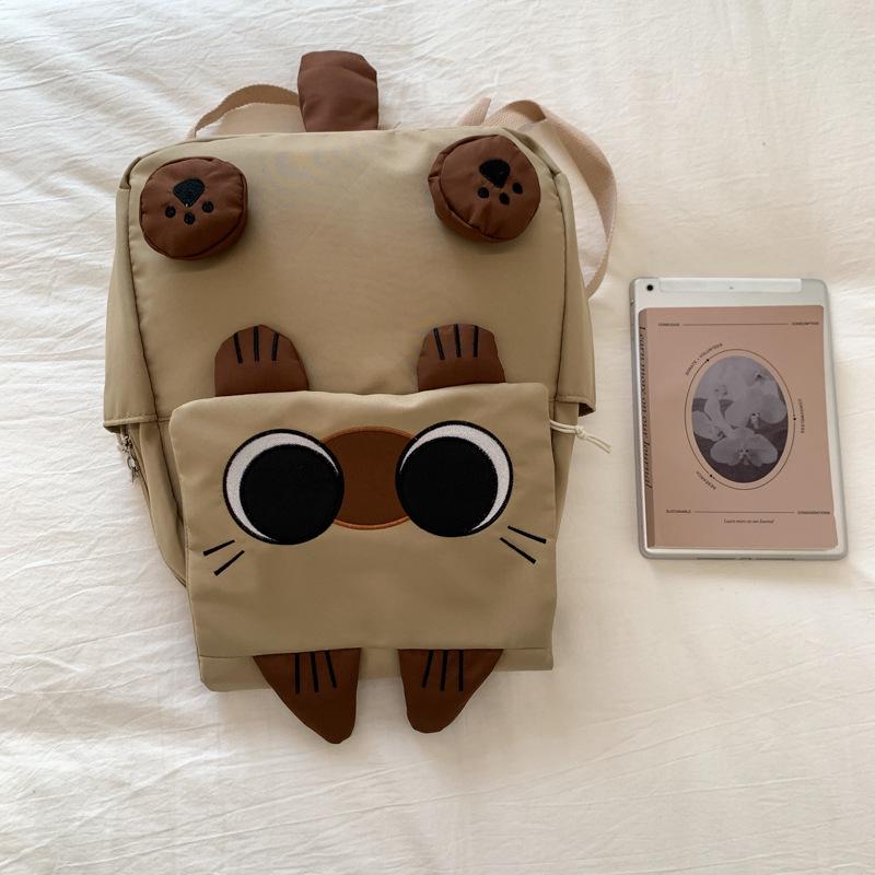 Japanese Cute Cartoon Backpack: Korean Style Large Capacity Schoolbag for Elementary Students