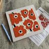 DIY Embroidery Kits For Beginner Craft Punch Needle Set Rug for Starter Kits with Stamped Flower Pattern Needle Felting Supplies