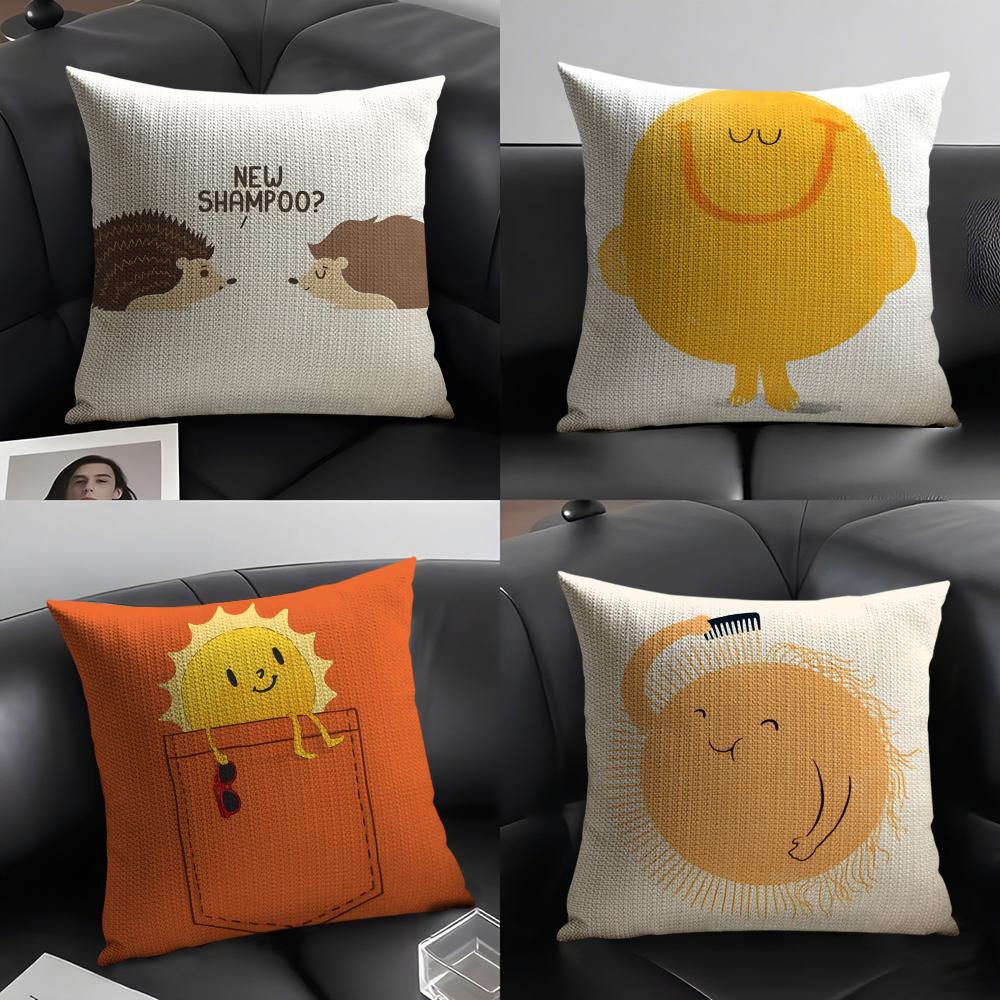 2 Cartoon Fun Pillow Patterns For Toddlers Pillow Case Home Living Room Decoration Linen Pillowcover Pillow Cases Cushion Cover