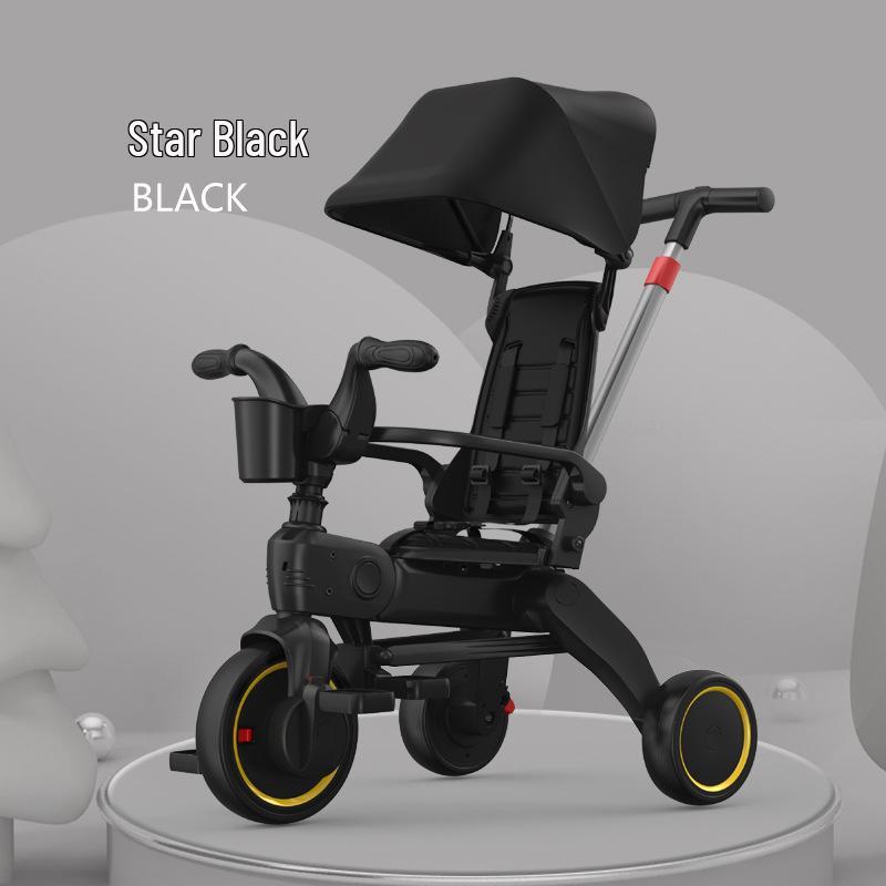 

Детский многофункциональный складной трехколесный велосипед-коляска для детей 3-6 лет – Легкий для мальчиков и девочек