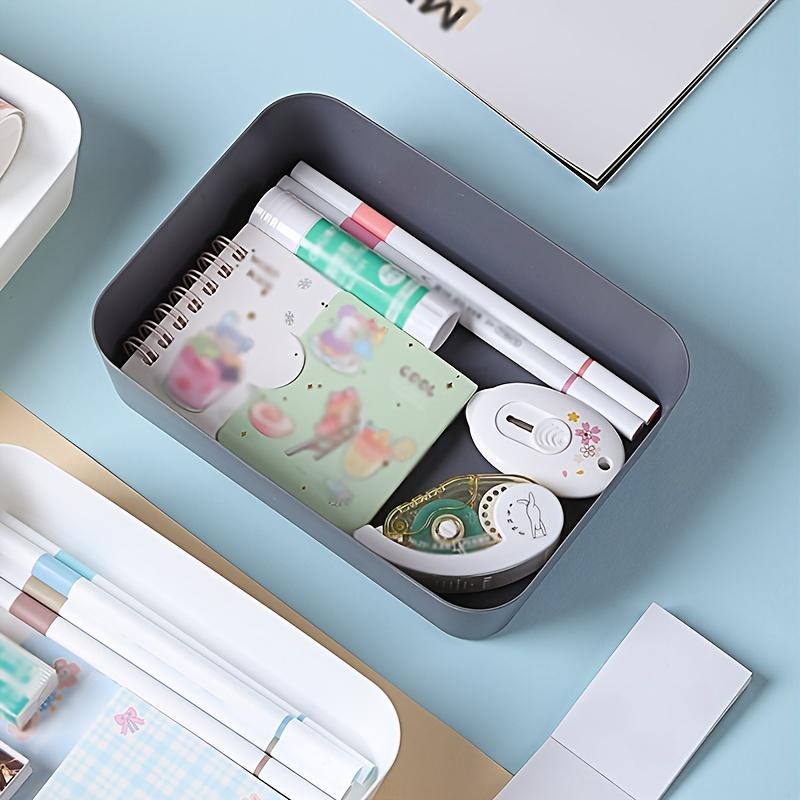 1pc Minimalist Drawer Storage Box Classification And Sorting Box, Desktop Stationery Storage Box, Office Supplies Storage Bins for Home Organization