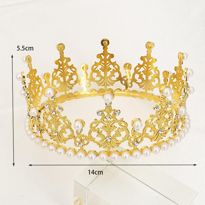 Baked Cake Crown Highlight Pearl Light Full Circle Birthday Decoration Party Party Accessories