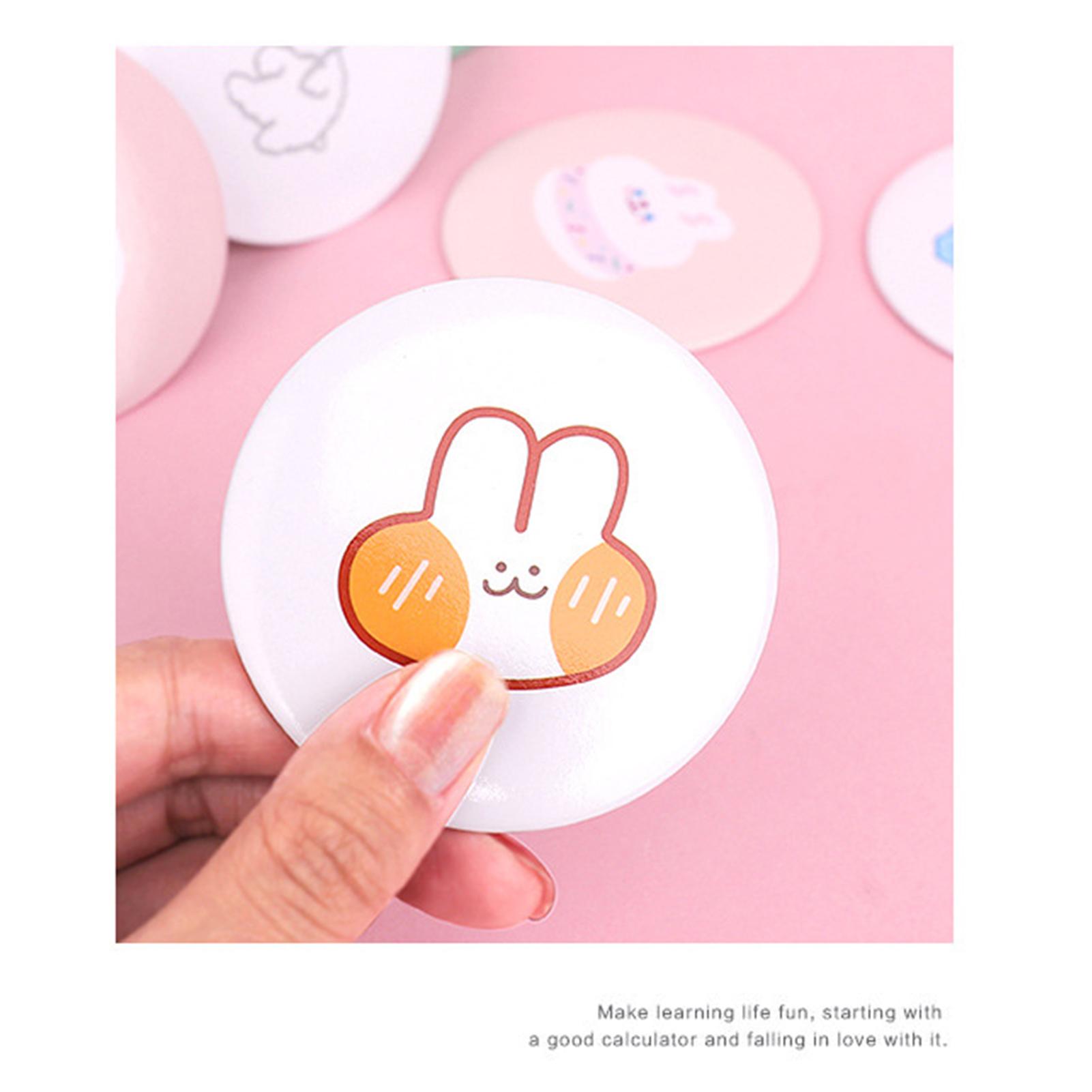 

Мини карманное зеркальце милый мультяшный узор изысканное мастерство нежный компактный портативный макияж