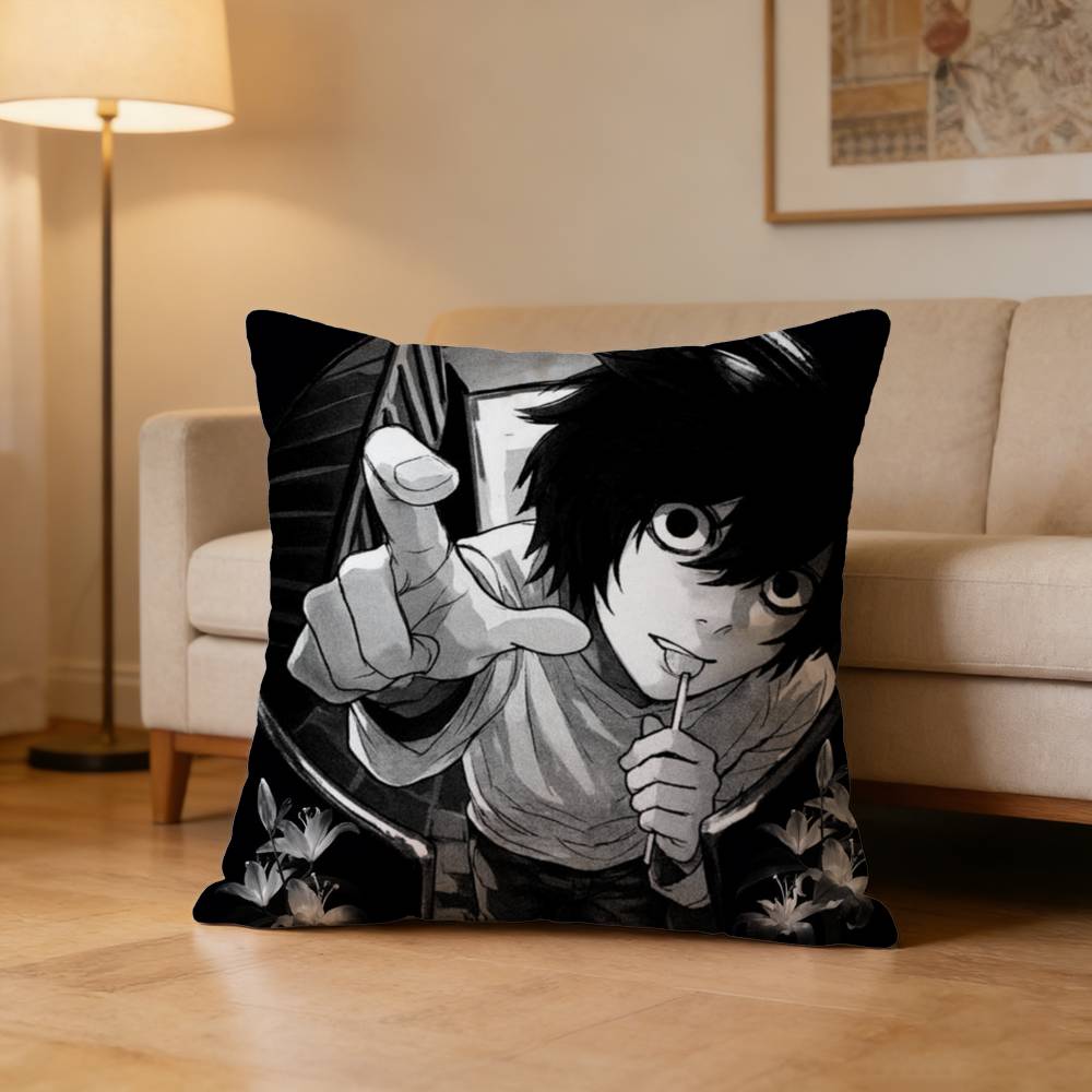 Classic Anime DDeath Note Pillow Case for Sofa Living Room Home Office Decor Protective Cover