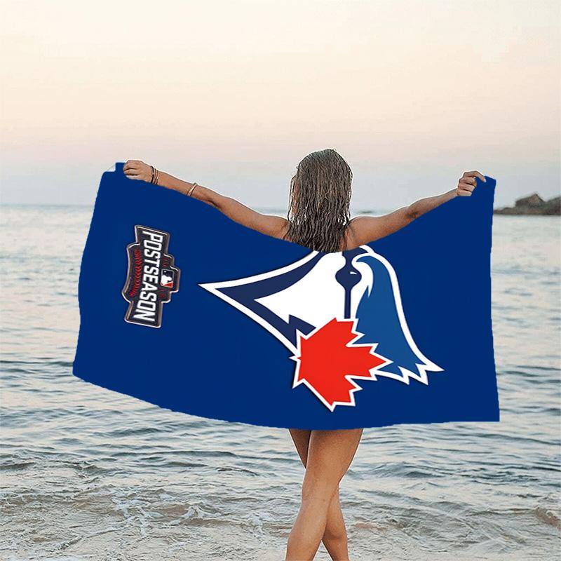 1pc Toronto Blue Jays Beach Towel, Beach and Seaside Swimming Pool Equipment, Fashion Pattern, Rectangular, Travel Essentials