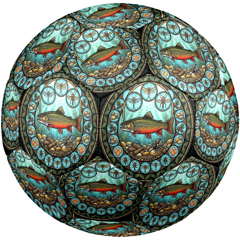 Fish Insects Nature Round Football Size 5 Adult Ball Suitable for Training Matches and Outdoor Team.