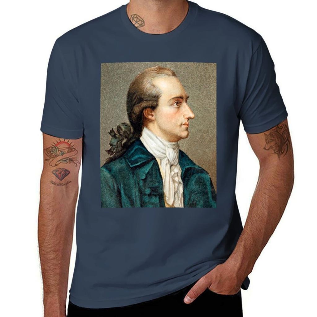 Johann Von Goethe German Author C0289671 Tshirt Work Short Sleeve Cotton Top