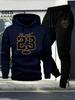 2026 Men's Fleece Hoodie: European & American Street Style, Loose-Fit Trendy Sweatshirt, Hooded Men's Apparel Set