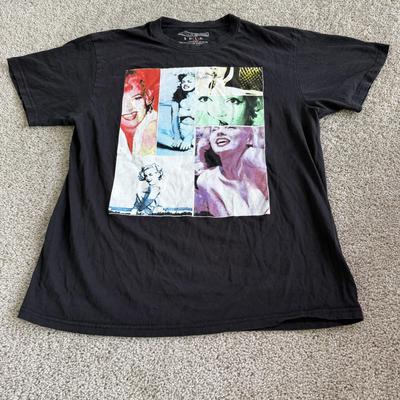 Pánské tričko Marilyn Monroe Velikost L Černé Pop Art Portrét Grafické tričko Unisex tričko