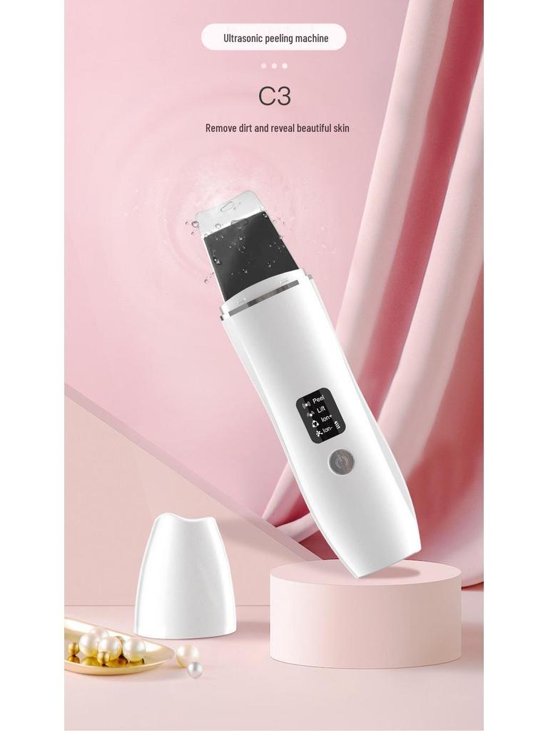 Ultrasonic Facial Skin Scrubber & Blackhead Remover - Home Deep Cleansing Device