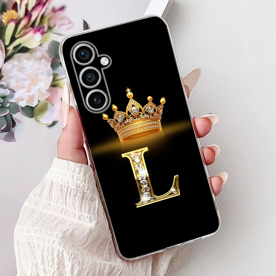 For Samsung Galaxy S23 FE Case S23 Plus New Crown Letters Cover Soft Slim Phone Case For Samsung S23 Ultra S 23 S23+ Fundas Bags