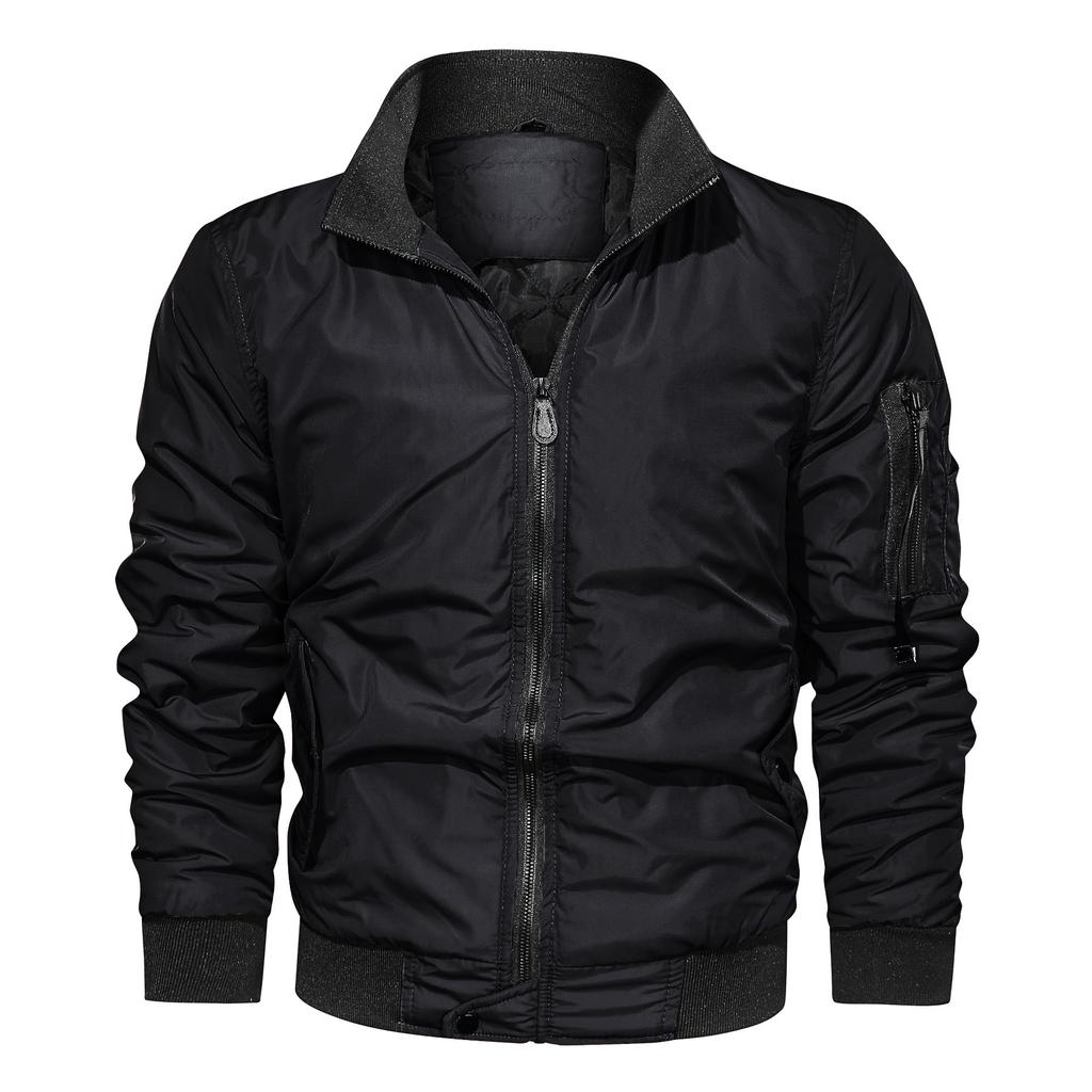 Men's Cotton Jacket European and American Jacket Simple and Fashionable Men's Cotton Clothes