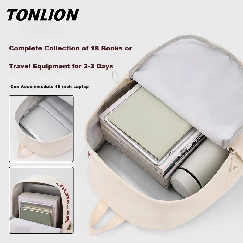 TonLion Travel Backpack, Lightweight Shoulder Bag, Sport Bag, White