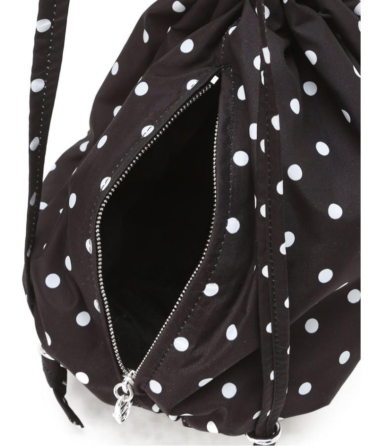 Athe Vanessabruno [Bonbon] Black Dot Shoulder Bag & Backpack Mini Aaba5F141Bk