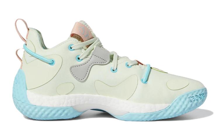 Adidas Harden Vol.6 J Abrasion Resistant Abrasion Resistant Low top Children's Basketball Shoes Green GV8772