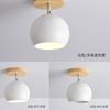 Noridc Wooden Led Ceiling Light Fixture Adjustable Angle Metal Lampshade Colorful Modern Lamp For Corridor Aisel Indoor Creative