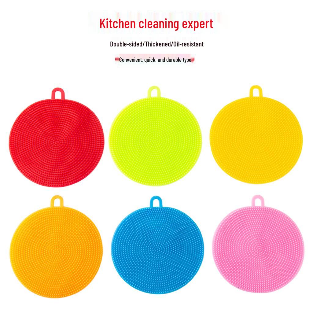 Silicone Non-Stick Dishwashing & Vegetable Cleaning Brush