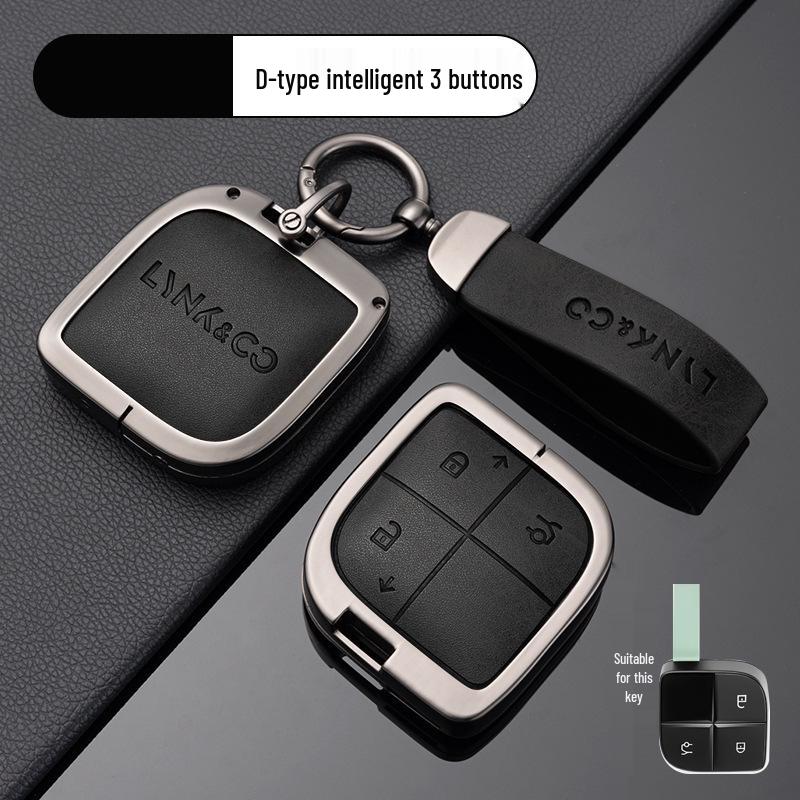 Zinc Alloy Key Case for Lynk & Co Models - Fits Z20, Z10, Co 900 - Premium Metal Smart Card Holder