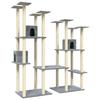 VidaXL Cat Tree with Sisal Scratching Posts Light Grey 174 Cm 171534