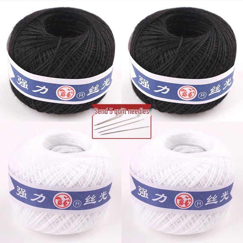 Thickened Cotton Thread Quilt Needle for Handcrafting: Red Duvet Cover, White Vintage Darning Ball