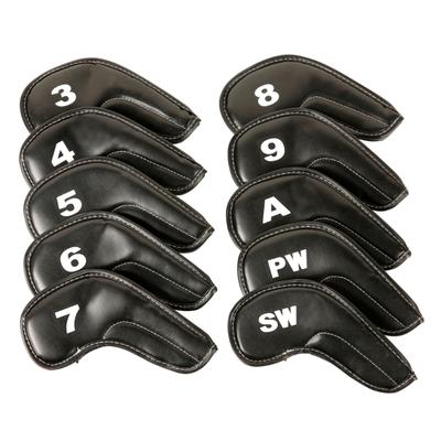10Pcs PU Leathers Golfs Iron Head Cover Golfs Club Headcover Watertight Golfs Club Head Cover Fit Most Brands Golfs Iron