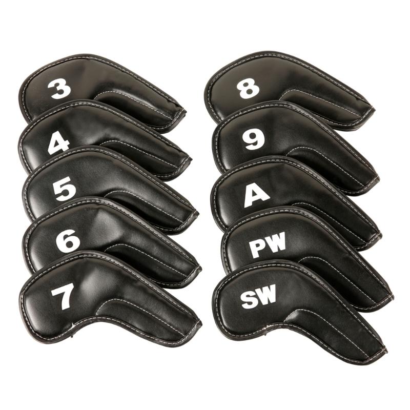 10Pcs Golfs Club Head Cover Fit Most Brands Golfs PU Leathers Iron Watertight Golfs Club Headcover Golfs Iron Head Cover