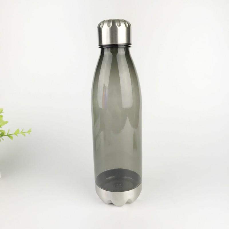Outdoor Sports Water Bottle 24oz 650ml Leakproof Transparent AS Plastic Cup With Lid Hiking Camping Gym